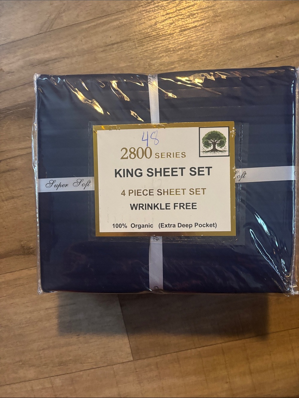 2800 Series King Sheet Set - Navy Blue, Wrinkle Free